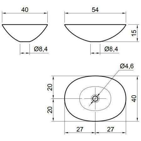 Раковина из искусственного камня Antonio Lupi Servo SERVOMOOD54 Bianco/cr 50 см накладная цвет белый без отверстий под смеситель