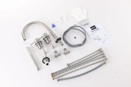 Смеситель Abber Wasser Kreis 316 AF8113BST на борт ванны сталь
