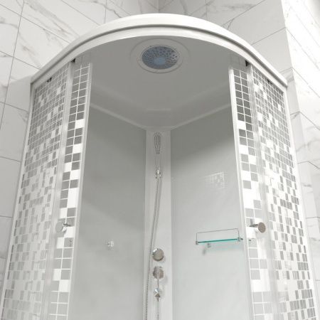 Душевая кабина Тритон Мозаика Щ0000061834 90х90 четверть круга с крышей ориентация универсальная