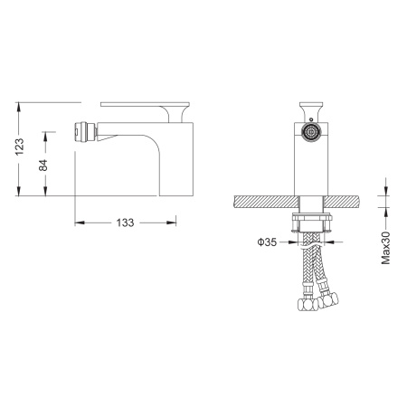 Смеситель Timo Torne 4362/03F на биде черный матовый