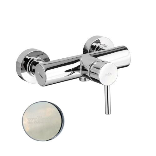 Смеситель для ванны и душа Webert Elio EL870102345 настенный никель - фото 2