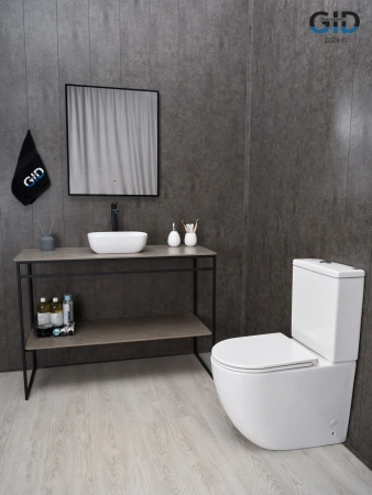 Раковина керамическая Gid Geométrico 51237 40х30 накладная цвет белый без отверстий под смеситель