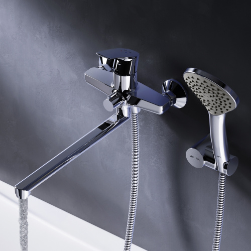 Смеситель для ванны и душа Am.Pm Gem F90A95000 настенный хром без термостата - фото 3