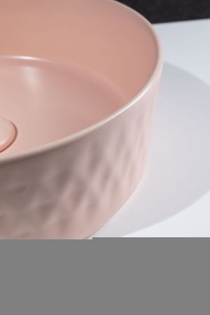 Раковина керамическая Allen Brau Fantasy 4.11033.SM 40х40 накладная цвет розовый без отверстий под смеситель