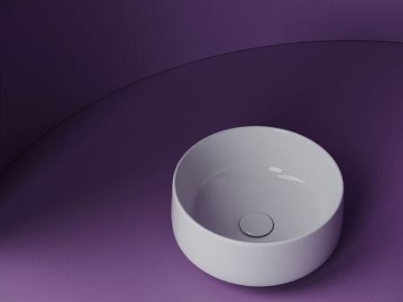 Раковина из сантехнического фарфора Ceramica Nova ELEMENT CN5047 40х40 накладная цвет белый без отверстий под смеситель