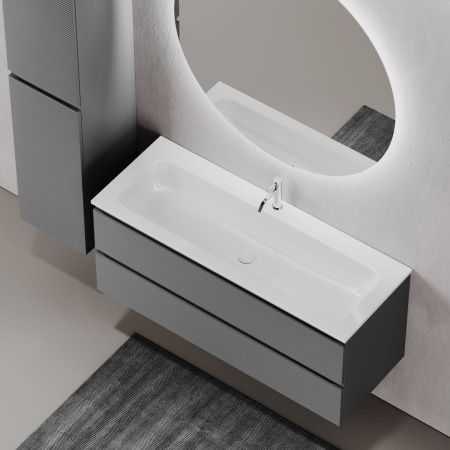 Тумба под раковину Sancos FOLK FL120GS 120х40 подвесная цвет серый