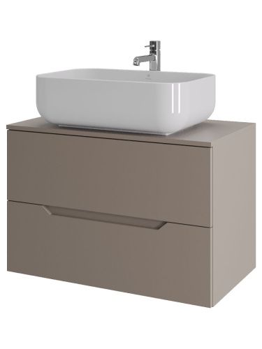 Тумба с раковиной Orange Line Li-80TuLMDF+B03-600W 80х50 цвет бежевый