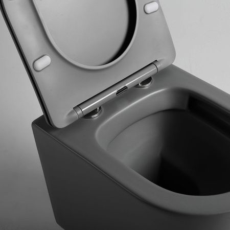 Унитаз подвесной Vincea Piatti VT1-11SMA черный с сиденьем микролифт безободковый душевой смыв