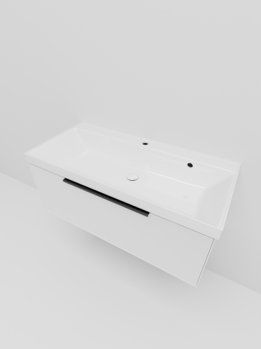 Тумба под раковину La Fenice Simpla FNC-01-SIM-B-100 100х44х35 подвесная цвет белый матовый - фото 2