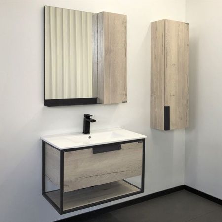 Тумба с раковиной Comforty Бонн 00-00008475CF 80х50 подвесная цвет серый