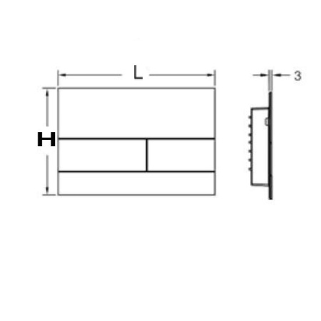 Панель смыва механическая Tece TECEsquare 9240831 цвет хром