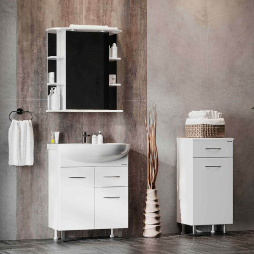 Тумба Onika Каприз 404014 40x34x87напольная цвет белый - фото 5 Тумба Onika Каприз 404014 40x34x87напольная цвет белый - фото 5