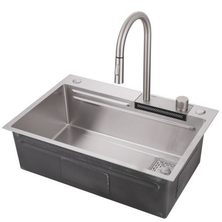 Кухонная мойка Abber Wasser Kreis AF2194SP 70х45 цвет серый поверхность матовая