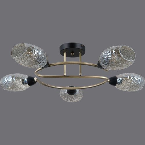 Люстра на штанге Illumico IL0300 IL0300-5CSQ-79 BK AB - фото 2