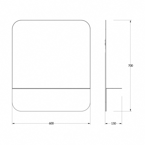 Зеркало в ванную Evoform Shadow BY 0552 60х70 - фото 2