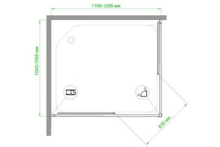 Душевой уголок Royal Bath HPD RB10512HPD-C 120х105 стекло матовое профиль белый без поддона