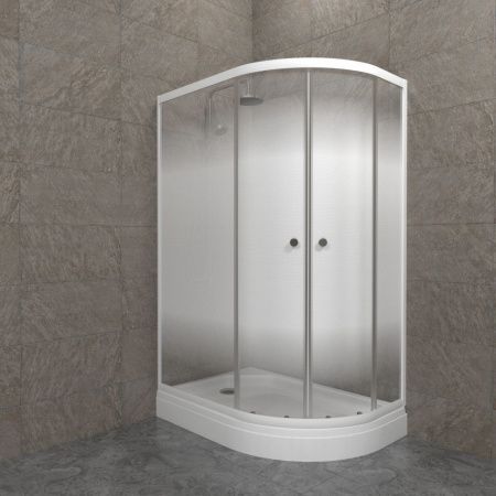 Душевой уголок Тритон Коралл Щ0000068949 120х80 стекло с рисунком профиль белый с поддоном