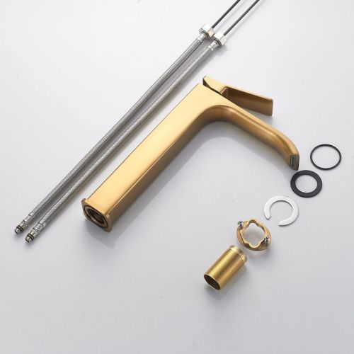 Смеситель для раковины Shevanik S4011G на столешницу золото - фото 4