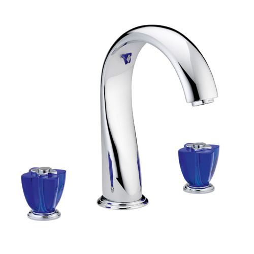 Смеситель THG Ptale de cristal bleu U6B-A02-25SG на борт ванны хром - фото 2