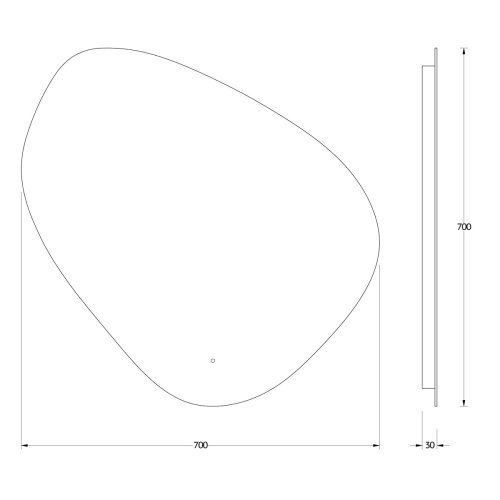 Зеркало с подсветкой Evoform Ledshine BY 2774 70x70 - фото 2