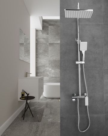 Душевая стойка Haiba HB24639 настенная цвет хром