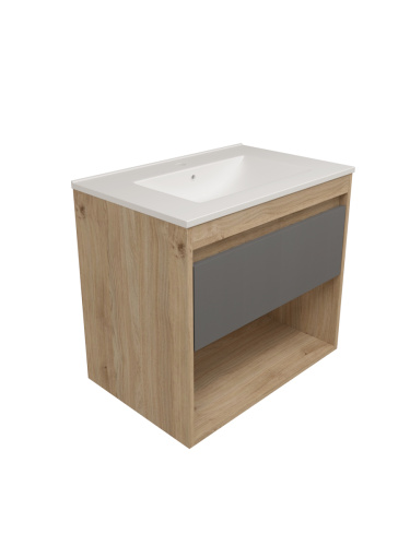 Фасад для тумбы под раковину Teymi Vitra T60411 67х2х23 цвет графит - фото 2