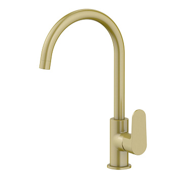 Смеситель для кухни Aquatek Оберон AQ1282BG на раковину золото без термостата