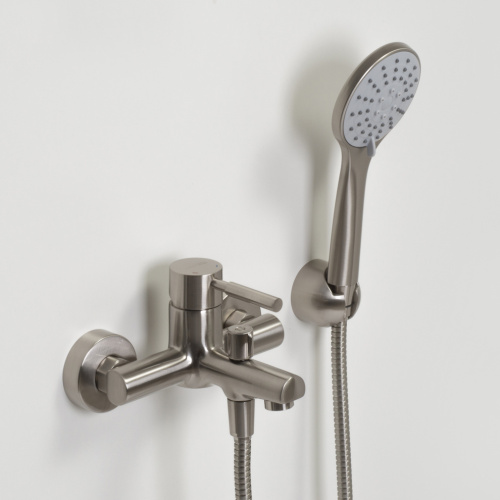 Смеситель для ванны и душа WasserKRAFT Wern 4200 4201 настенный никель - фото 4