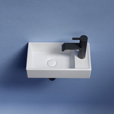 Раковина из сантехнического фарфора Ceramica Nova ELEMENT CN6051L 40х20 подвесная цвет белый 1 отверстие под смеситель