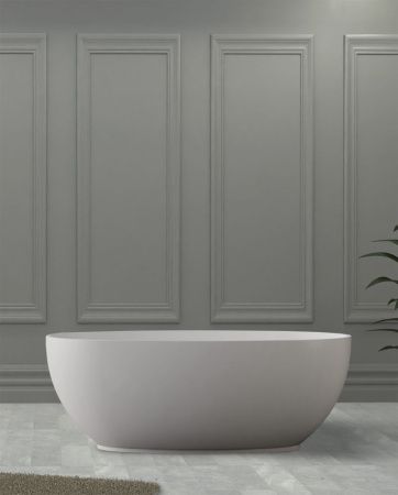 Ванна из искусственного камня Abber Stein AS9641-1.5 150х80 отдельностоящая овальная с ножками