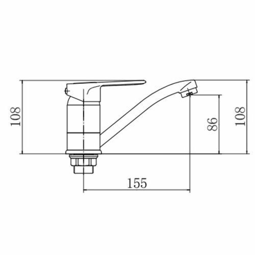 Смеситель для кухни Fashun A4504-2 на мойку хром - фото 3