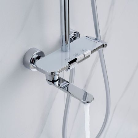 Душевая стойка Shevanik S4726 настенная цвет хром