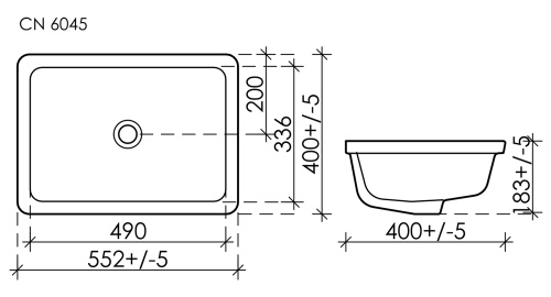 Раковина Ceramica Nova ELEMENT 55 см CN6045 встраиваемая цвет белый - фото 3
