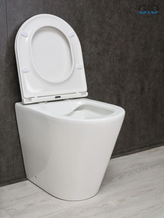 Унитаз приставной Gid Cortado 62211Y белый с сиденьем микролифт безободковый душевой смыв