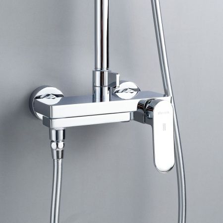 Душевая стойка Shevanik S4536 настенная цвет хром