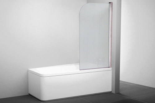 Душевая шторка на ванну Royal Bath BV RBBV814 80х150 стекло рифленое профиль хром глянцевый ориентация правая