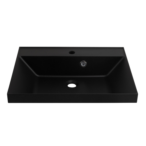 Раковина из искусственного камня BelBagno BB600/450-LV-ART-AST-NERO 60х45 накладная цвет черный матовый - фото 4