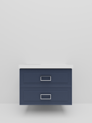 Тумба с раковиной La Fenice Cubo TWIN NFNC-01-CUB-BG-90-2-3-90-2R 101х62х49 подвесная цвет синий - фото 3