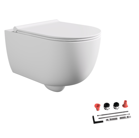 Унитаз подвесной Alice Unica 32254109SET белый матовый с сиденьем микролифт безободковый