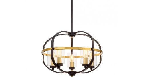 Люстра подвесная Lumina Deco Monterey (Монтереы) LDP 1141-5 BK+MD - фото 2