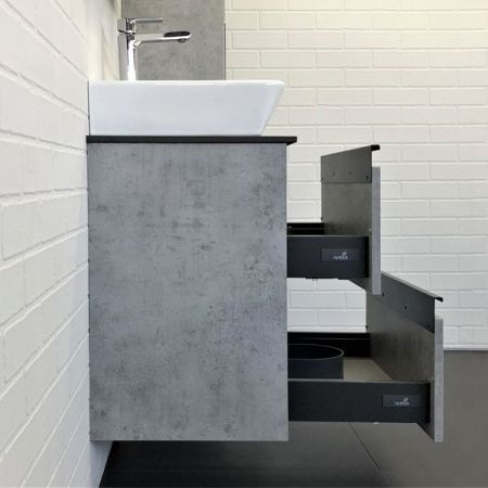 Тумба с раковиной Comforty Эдинбург 00-00005700CF 60х40 подвесная цвет серый