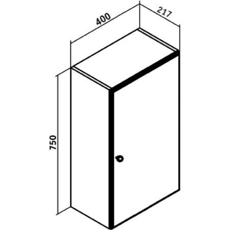 Шкаф Runo КРЕДО 00-00001149 40х80 подвесной цвет белый