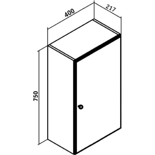 Шкаф Runo КРЕДО 00-00001149 40х80 подвесной цвет белый - фото 3