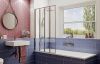 Душевая шторка на ванну Ambassador Bath Screens 16041110L 90х140 стекло прозрачное профиль хром ориентация левая