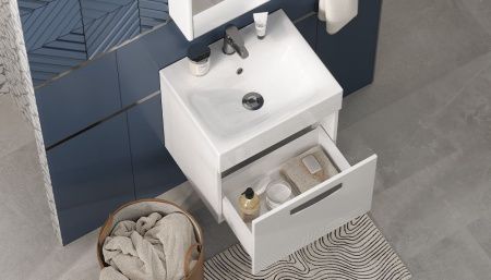 Тумба под раковину Velvex ESTEA tpEST.50.1Y.233 50х40 подвесная цвет белый