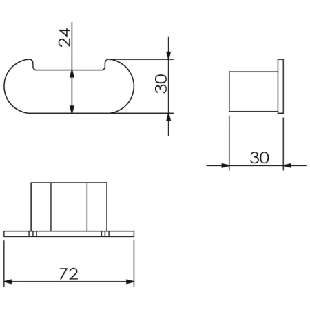 Крючок двойной Langberger LUGANO 24032A