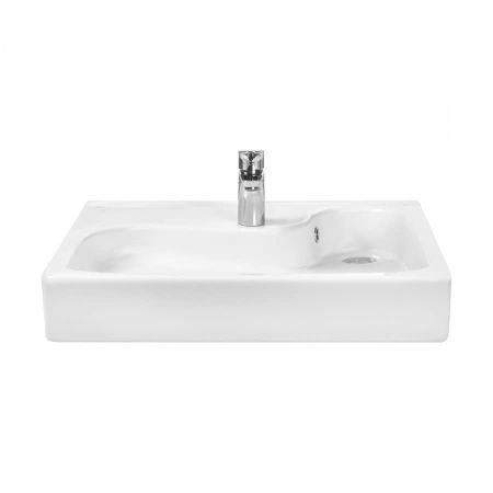 Раковина из сантехнического фарфора Santek Клио 1WH501784 60х50 над стиральной машиной цвет белый