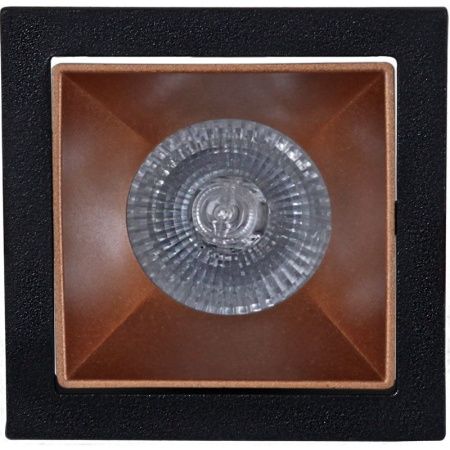 Светильник встраиваемый Reluce 16086-9.0-001PT MR16 BK+ROSE GD