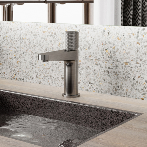 Смеситель WasserKRAFT Tauber 6400 6403 на раковину никель - фото 2