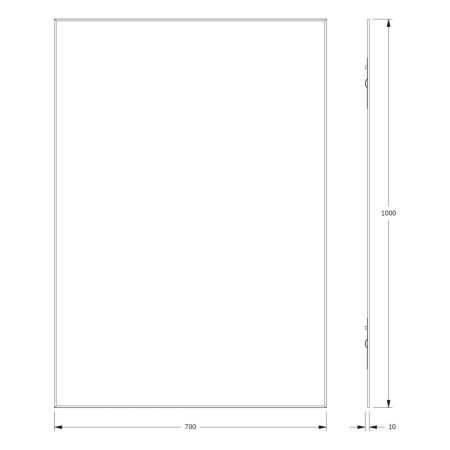 Зеркало Evoform Standard BY 0233 70х100 подвесное